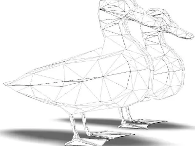 Ducks Low-poly 3D model