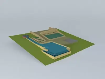 Natural Pool Design Free 3D model