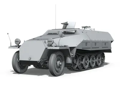 SDKFZ 251 - Ausf D - Hanomag Half-Truck 3D model