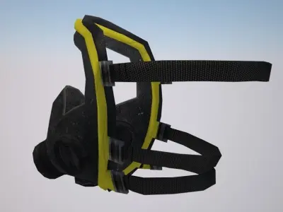 Mask gas transparent biochemical airsoft character mercenary 3D model