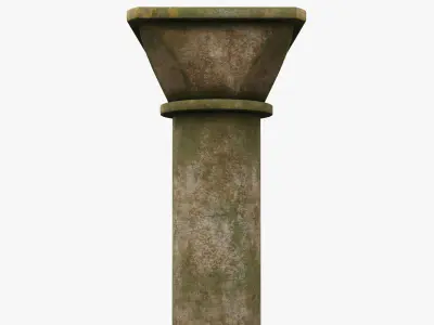 Column stone Low-poly 3D model