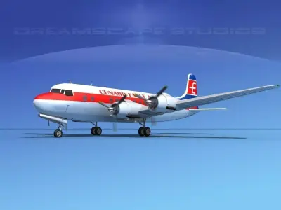 Douglas DC-6 Cunard Eagle 3D model