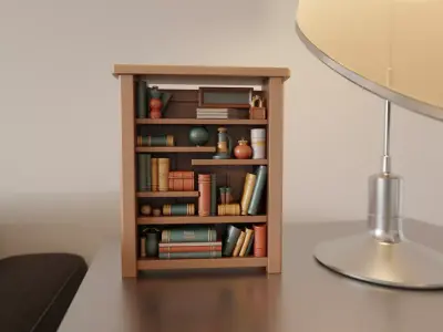 book shelf 3D print model