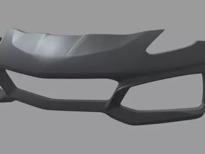 Front Bumper Chevrolet Corvette ZR1 2019 Low-poly 3D model