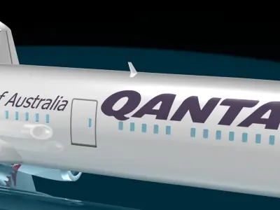 Qantas 787 - 9 Dreamliner 3D model
