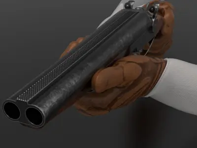 Bm16 Shotgun Fps - Tps Low-poly 3D model