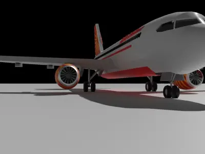 Airbus A320 Air india 3d model 3D model