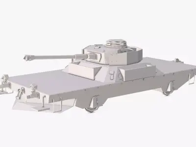 Tank Low Poly 3D model