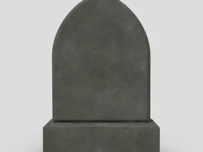Tombstone 2 Low-poly 3D model