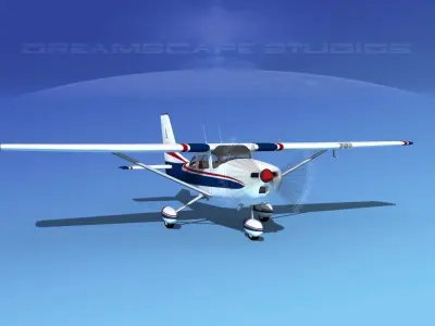 Cessna 172 Skyhawk 1967 V09 3D model