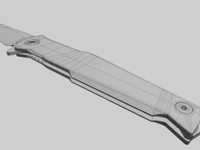Tactical Folding Knife 3D model