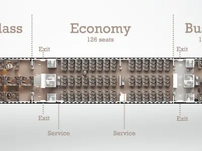 modern airplane Interior 3D Model Vray Fstorm 3D model
