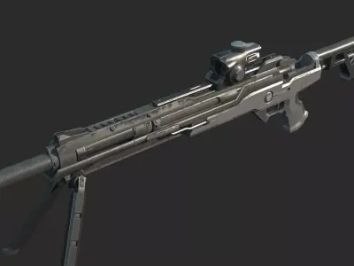 Futuristic Sci-Fi Style Sniper Rifle 3D model