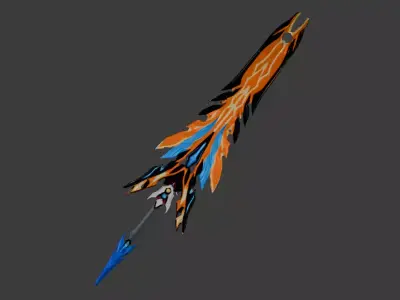Lunarflame Halberd 3D model
