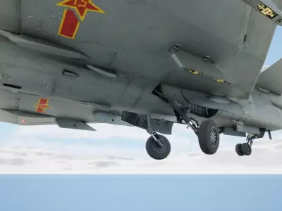 Rigged Chengdu J-10 Fighter 3D model