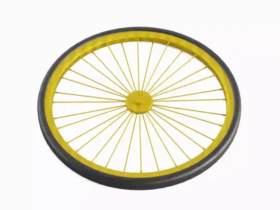 Bicycle Tire 04 Low-poly 3D model