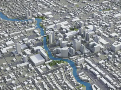 Fort Lauderdale Low-poly 3D model