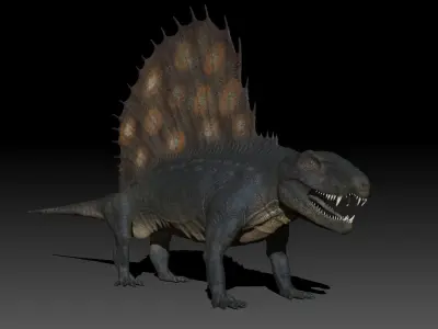 Dinosaur Dimetrodon Sculpt Project 3D model