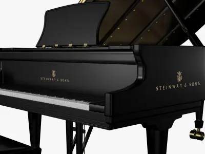 Piano Steinway Concert Grand Model D 3D model
