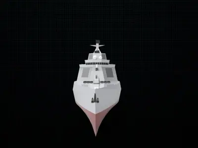 Destroyer ship 3D model