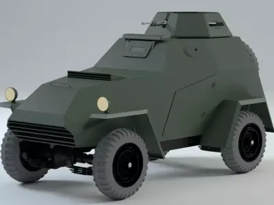 Russian BA-64 Armored vehicle 3D model