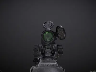 FN Scar-SC SMG Low-poly 3D model