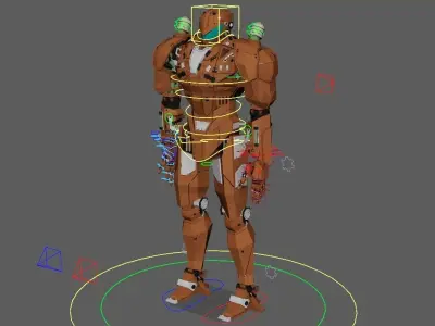Robot Jaeger full rig Unreal ready 3D model