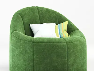single sofa Free low-poly 3D model purchase