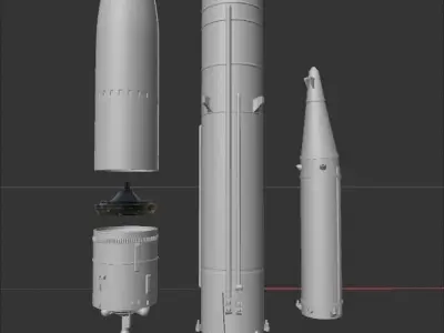 ARIANE 6 - ROCKET 3D model