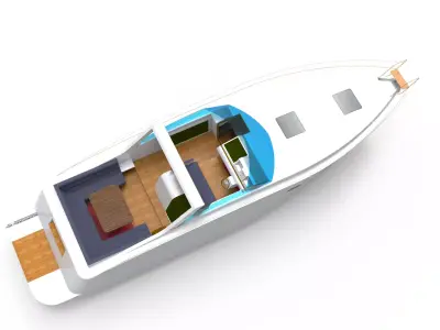recreational boat 2 3D model
