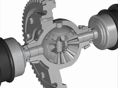 Automobile Differential Gearbox 3D model