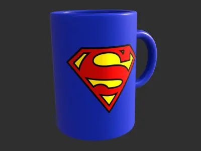 Superman Cup Free 3D model