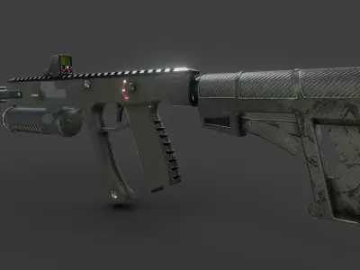 Custom Assault Rifle Low-poly 3D model purchase