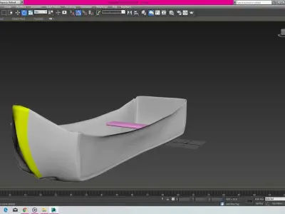 wood boat  Low-poly  3D model