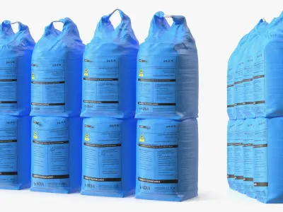 NOVA Ammonium Nitrate Fertilize 10-Pack 400 kg Blue 3D model