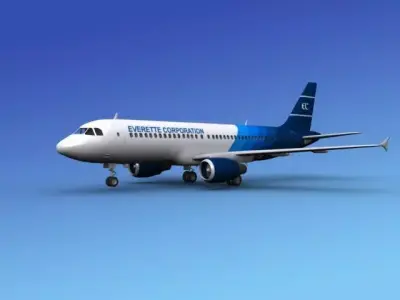 Airbus A320 Coroporate 1 3D model