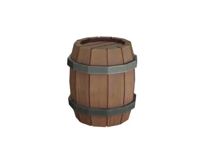Stylized Barrel Package Low-poly 3D model