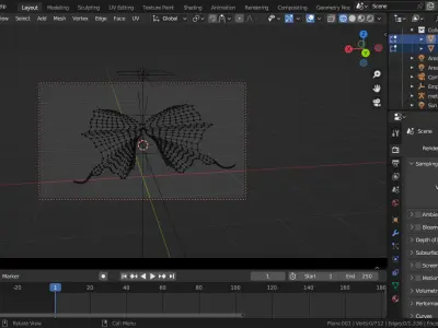  Batterfly Wings 3D Model High Quality Wing for Animation Low-poly 3D model