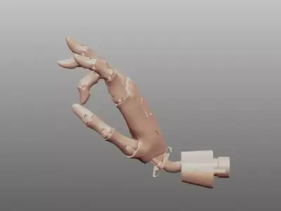 Cyber Arm Low-poly 3D model