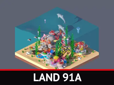 land 91A Low-poly 3D model
