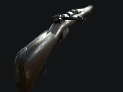 Mauser 98k Low-poly 3D model