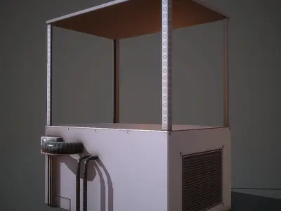 Laboratory Stand Low-poly 3D model