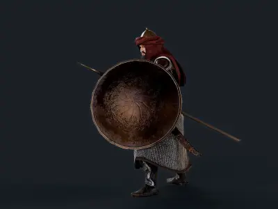 Persian Warrior Low-poly 3D model