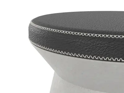 Set Round Concrete CT stool Free 3D model