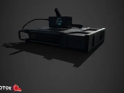 Military Radio Low-poly 3D model