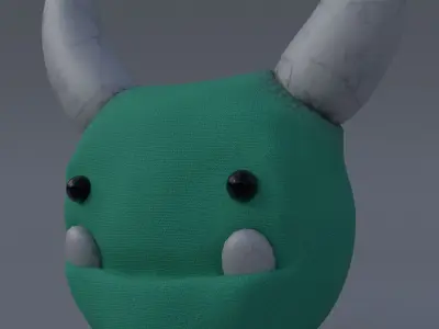 Textured sci-fi puppet - Fantasy Monster Low-poly 3D model