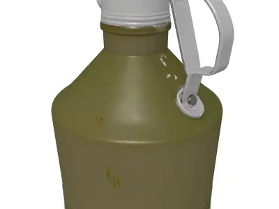 Dented Steel Canteen 3D Model 3D model