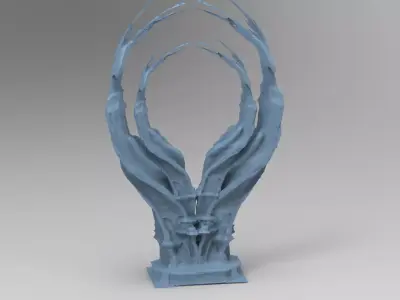 Reindeer tower tree vine 2 3D model