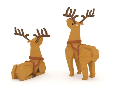 Rudolf wood  Sculpture 3D model