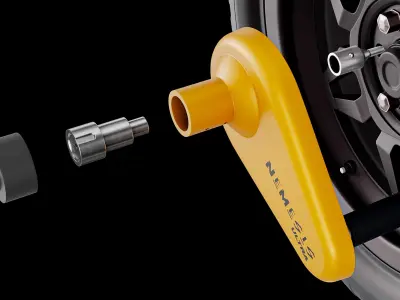 Nemesis Ultra Caravan and trailer wheel lock 3D model